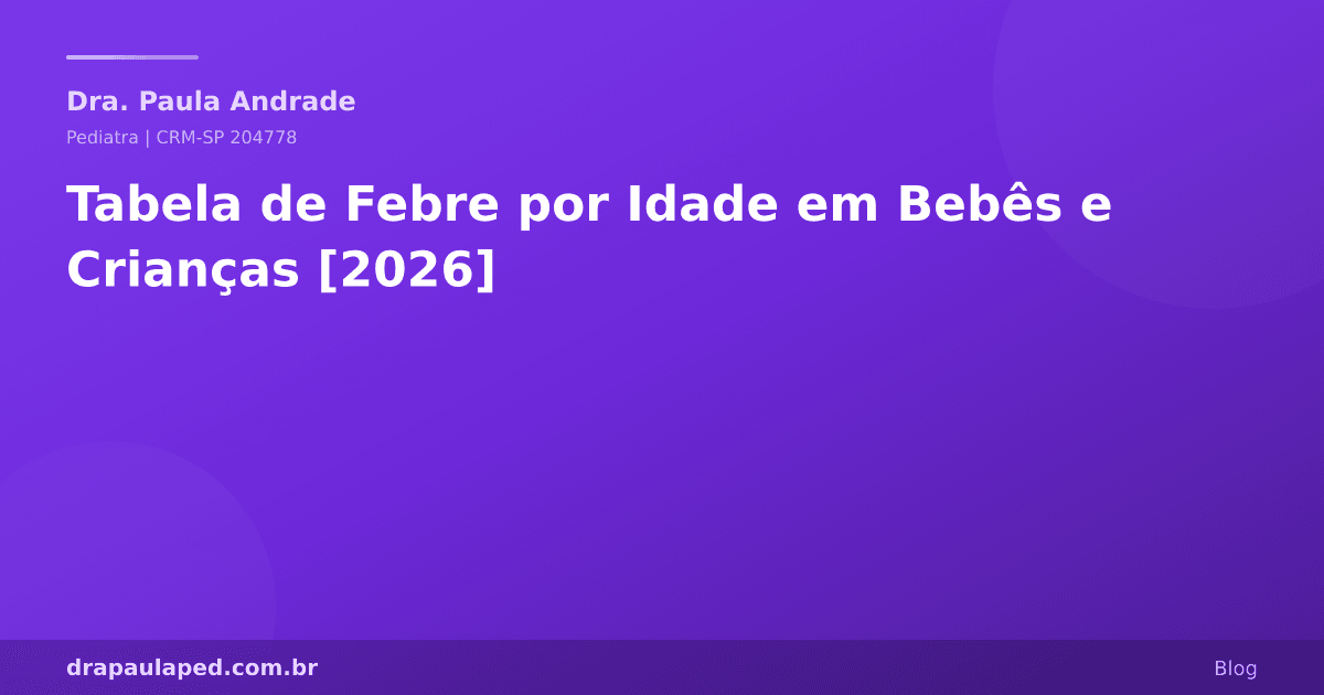 Tabela de Febre por Idade em Bebês e Crianças [2026]